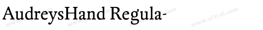 AudreysHand Regula字体转换